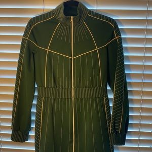 Valentino Track Jacket, long - Can be worn as a dress. Green. Worn 1X, 3 hours.